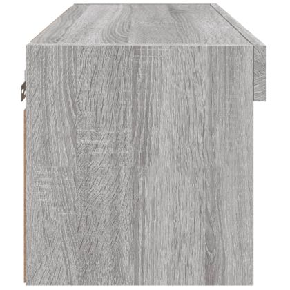 ТВ шкаф с LED осветление, сив сонома, 60x30x30 см