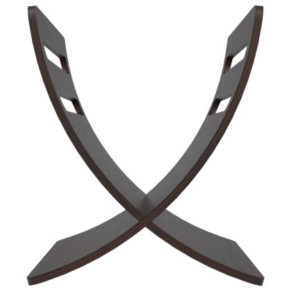 Дървена поставка за списания, подова, кафява