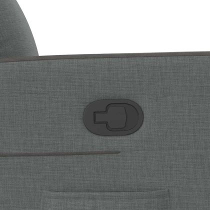 Фотьойл с регулируема облегалка, тъмносив, плат