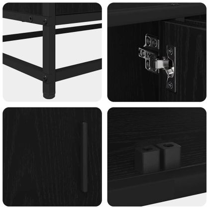 ТВ Единици 2 pcs Черния дъб 240 x 35 x 41 см Инженерно дърво