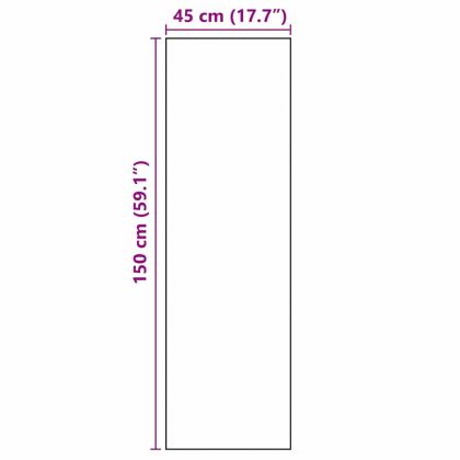 Килим за кухня Черно 150 x 45 см Кадифе