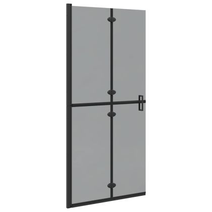 Стена за душ с влизане Черно 90 x 6.5 x 190 см
