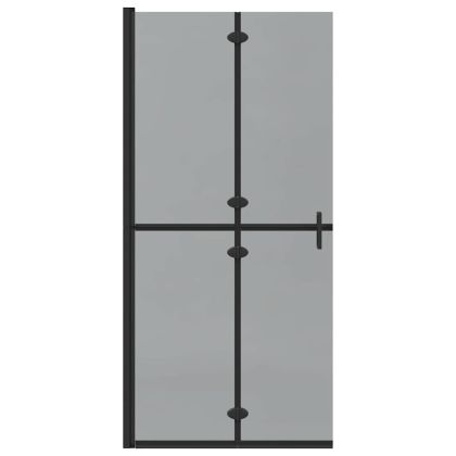 Стена за душ с влизане Черно 90 x 6.5 x 190 см
