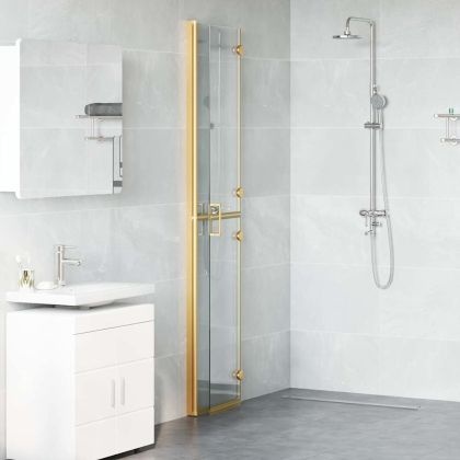 Стена за душ с влизане Златист 80 x 6,5 x 190 см