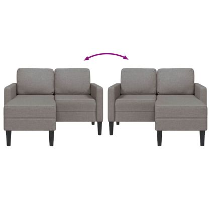 Двуместен диван с шезлонг във формата на буквата L 125 cm плат