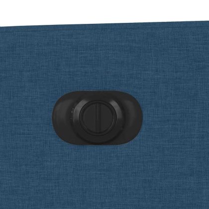 Електрически реклайнер стол, син, текстил