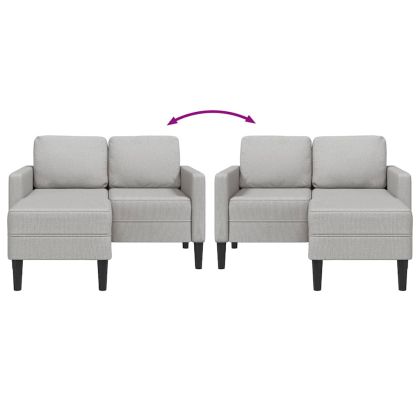 Двуместен диван с шезлонг в L-образна форма 125 cm плат