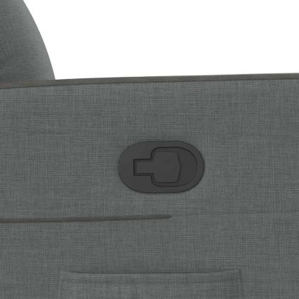 Изправящ реклайнер стол, тъмносив, текстил