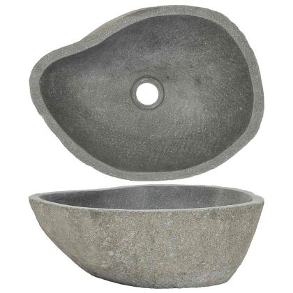 Мивка от речен камък, овална, (37-46)x(29-36) см
