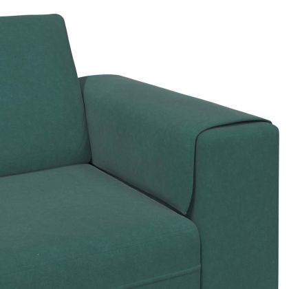 Диван за всекидневна Тъмен зелен 250 x 77 x 76 см