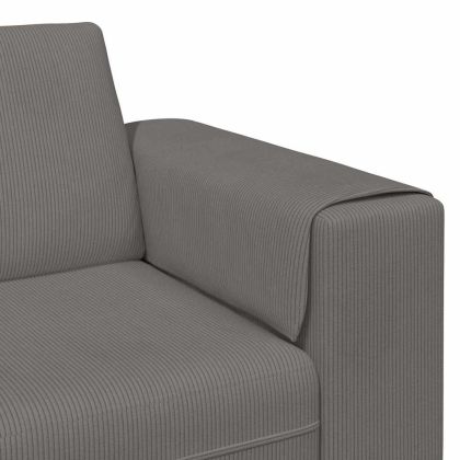 Диван с възглавница Светлосиво 250 x 77 x 76 см Кордюрова тъкан