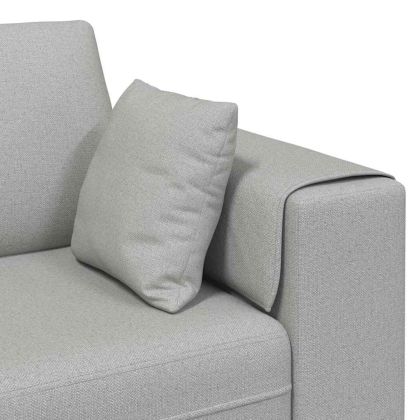 Диван с възглавница Облачно сиво 250 x 77 x 76 см текстил
