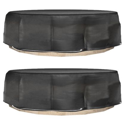 Калъфи за лаундж комплект 2 бр 8 капси Ø188x50 см кръгли