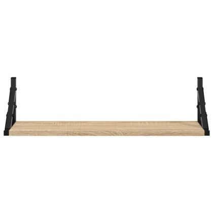 Стенни рафтове 2 бр сонома дъб 60x15x15,5 см