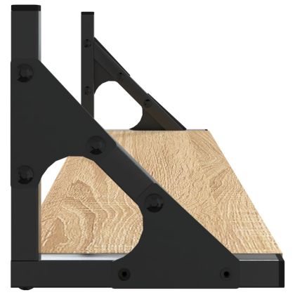Стенни рафтове 2 бр сонома дъб 60x15x15,5 см