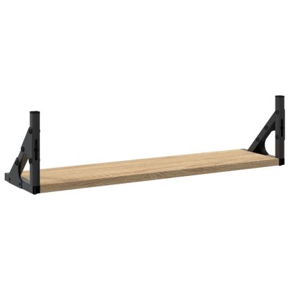 Стенни рафтове 2 бр сонома дъб 60x15x15,5 см