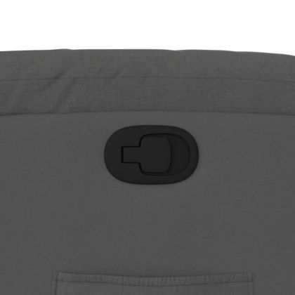 Фотьойл с регулируема облегалка, тъмносив, плат