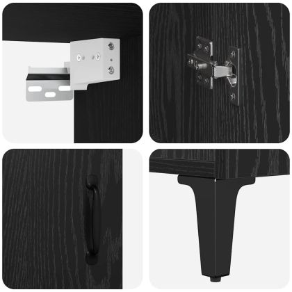 Висок шкаф Черния дъб 69,5 x 32,5 x 180 см Инженерно дърво