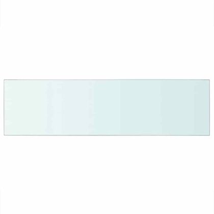 Плоча за рафт, прозрачно стъкло, 90 x 25 см