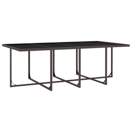 Градински комплект с възглавници, 13 части, кафяв полиратан