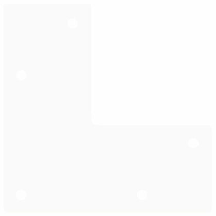 Крака тип „фиба“ за масичка за кафе, 4 бр., бели, 42 см, масивна стомана