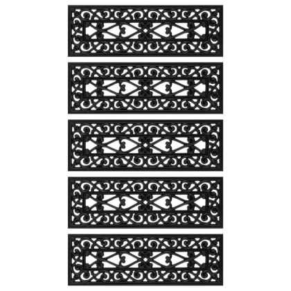 Постелки за стъпала 5 бр 25x75 см гума