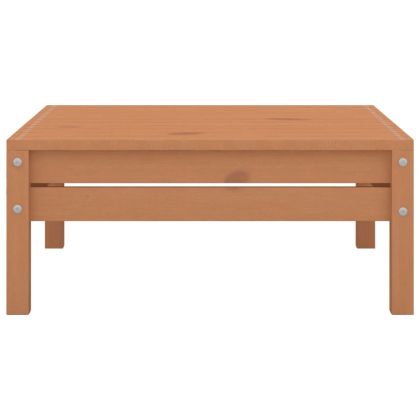 Градински лаундж комплект, 4 части, меденокафяв, бор масив