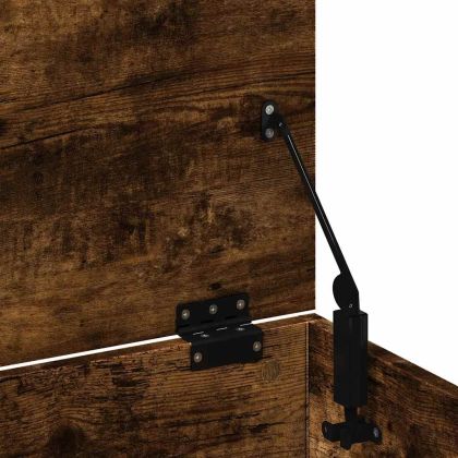 Кутия за съхранение, опушен дъб, 102x35x35 см, инженерно дърво