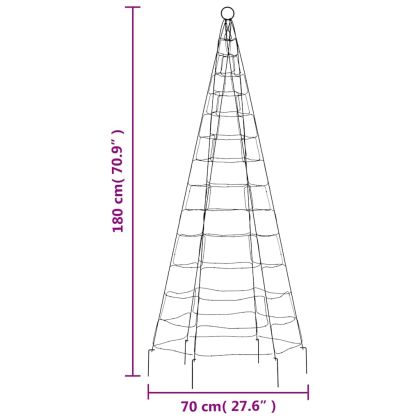 LED коледна елха 200 LED цветни 180 см