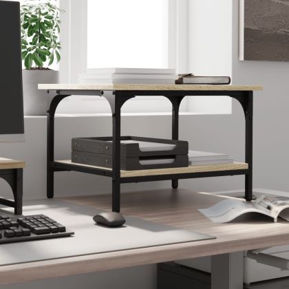 Стойка за принтер 2 нива дъб сонома 50x40x38 см инженерно дърво