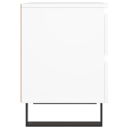 Нощно шкафче, бяло, 40x35x50 см, инженерно дърво