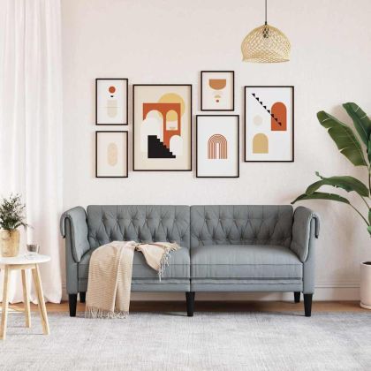 Диван Светлосиво 182,5 x 74,5 x 74,5 см Полиестер