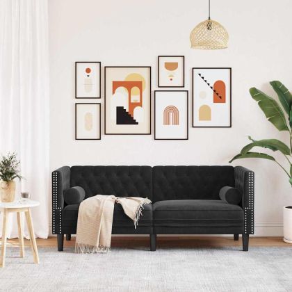 Диван Черно 174 x 74,5 x 70,5 см Кадифе