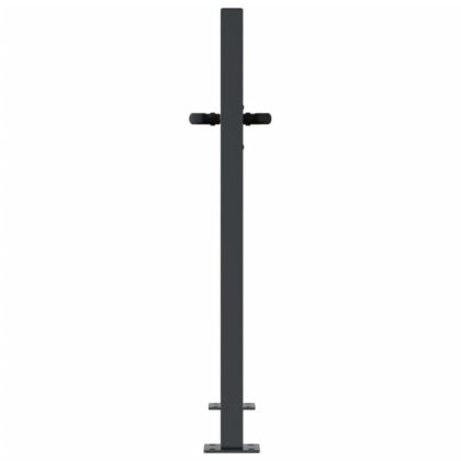 Градинска порта, антрацит, 100x75 см, дизайн с трева от стомана