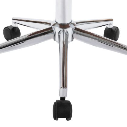 Въртящи се трапезни столове, 6 бр, бели, изкуствена кожа