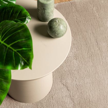 Килим HUARTE с къс косъм, мек и миещ се, пясъчен, 240x240 см