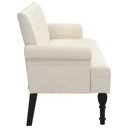 Пейка с облегалка, 120x62x75,5 см, лен