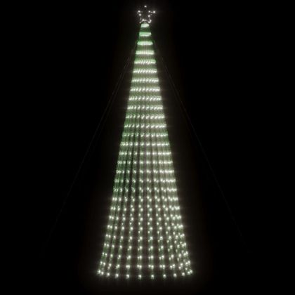 Коледна елха светещ конус 688 LED студено бяло 300 см