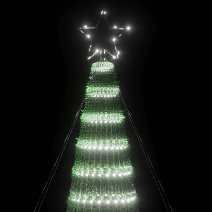 Коледна елха светещ конус 688 LED студено бяло 300 см