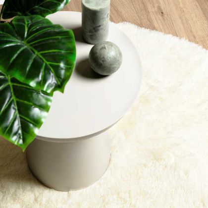 Шаги килим с дълъг косъм, NAVARRA, кремав, 200x200см, полиестер