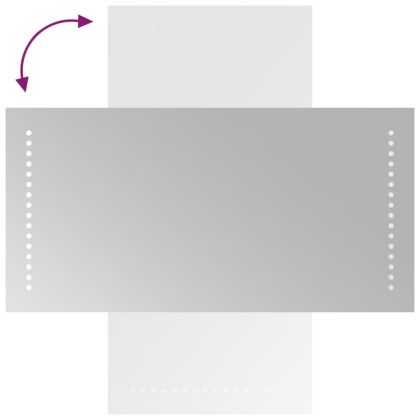 LED огледало за баня, 30x60 см