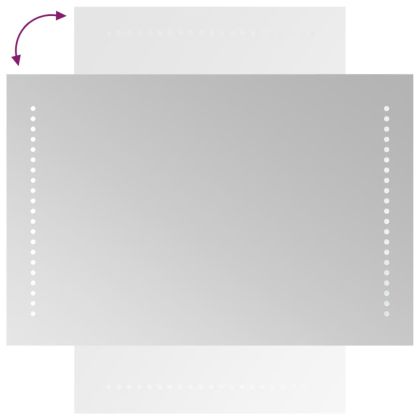 LED огледало за баня, 40x60 см