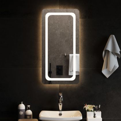 LED огледало за баня, 40x80 см