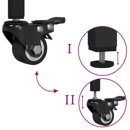 Кухненска количка, сив сонома, 60x41x80,5 см, инженерно дърво