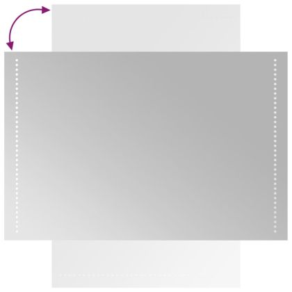 LED огледало за баня, 60x90 см