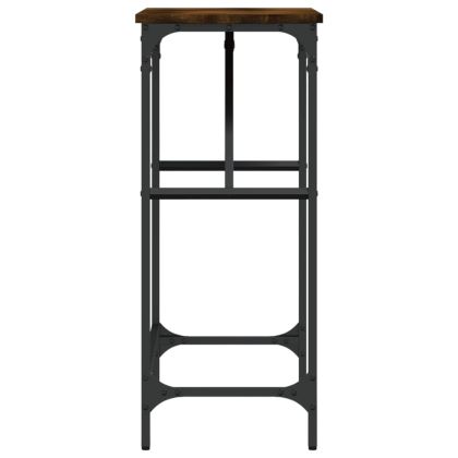 Конзолна маса, опушен дъб, 75x32x75 см, инженерно дърво