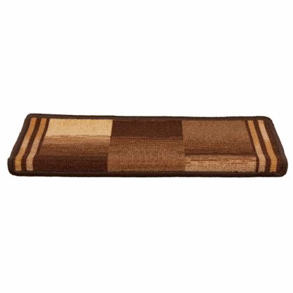 Самозалепващи стелки за стълби, 10 бр, 65x21x4 см, кафяви