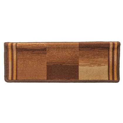Самозалепващи стелки за стълби, 10 бр, 65x21x4 см, кафяви