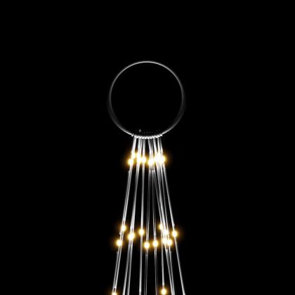 Коледна елха на флагщок, топло бяло, 732 LED, 500 см