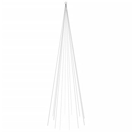 Коледна елха на флагщок, цветно, 732 LED, 500 см